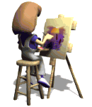 malarz animowane-obrazy-gif